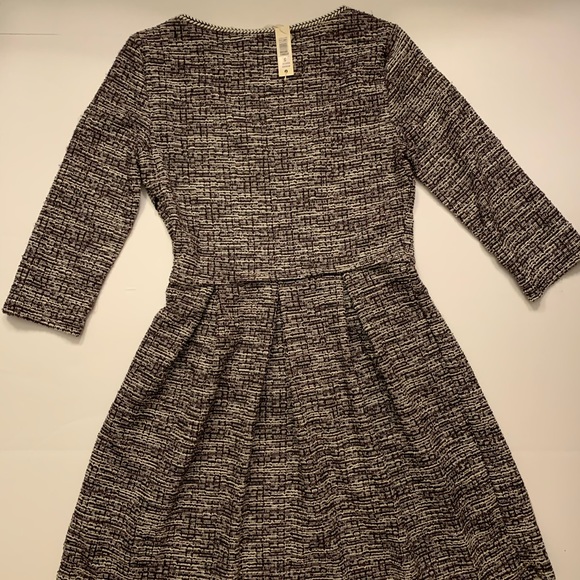 MAX STUDIO Tweed 3/4 Sleeve Pleated Dress - Picture 5 of 5